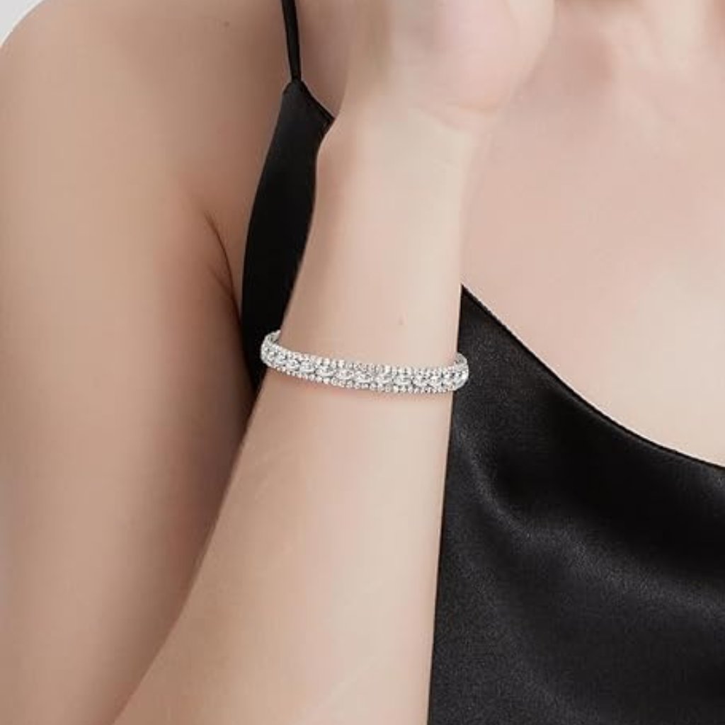 Neiman Marcus Haven Diamond Bangel Oval Cuff Bracelet